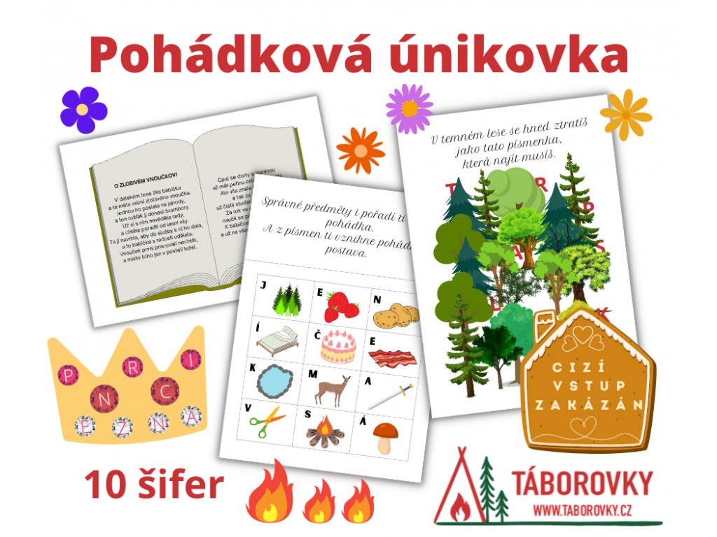 Pohádková šifrovací bojovka alias úniková hra pro děti s tématem pohádek